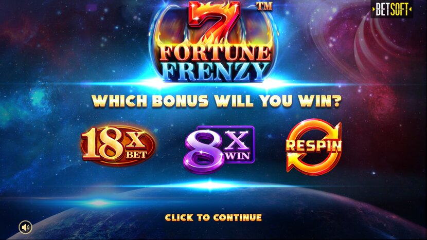 7 Fortune Frenzy slot — Base game reels and win lines