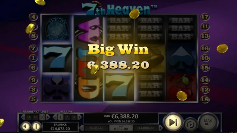 7Th Heaven — Gameplay screenshot — base reels