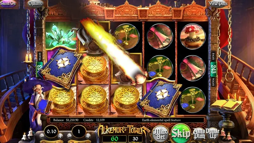 Alkemors Tower — Gameplay screenshot — base reels