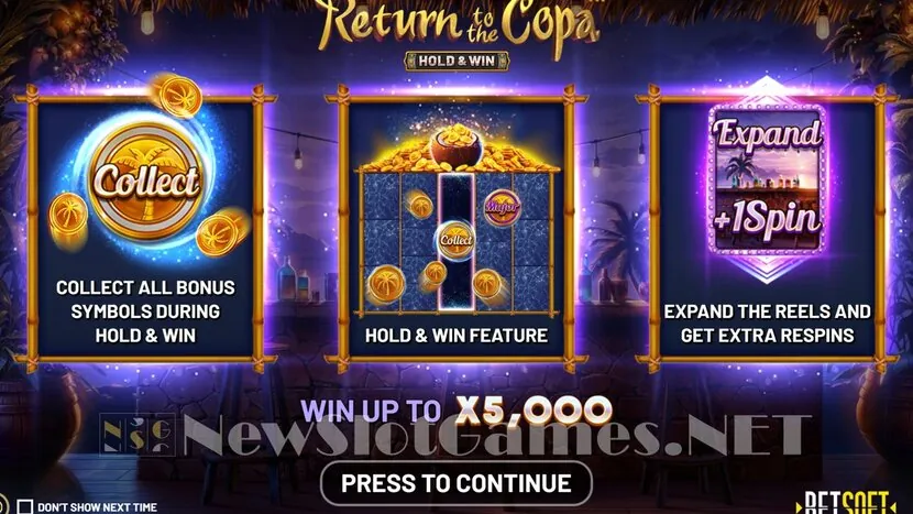 At The Copa — Game interface and symbols