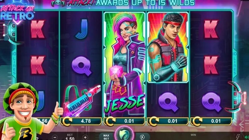 Attack On Retro slot — Bonus round / free-spins trigger