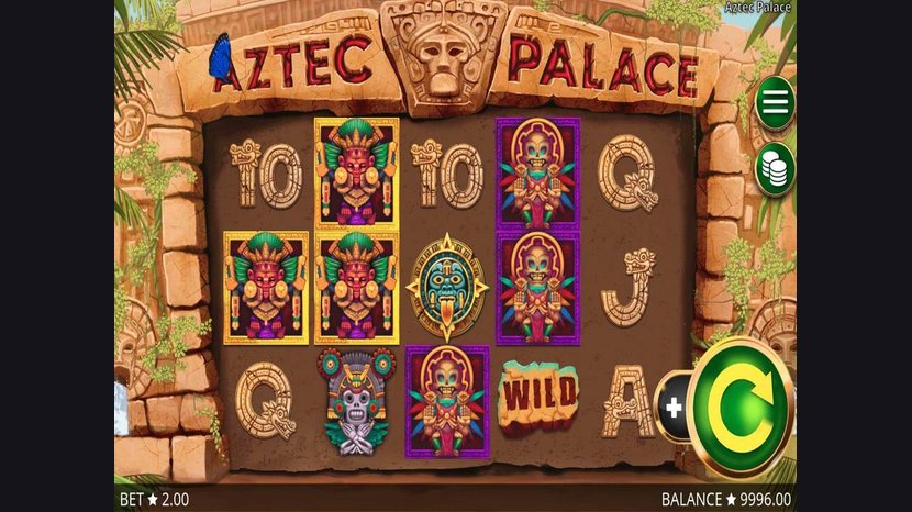 Aztec Palace slot — Base game — 25 paylines on a 5×3 grid