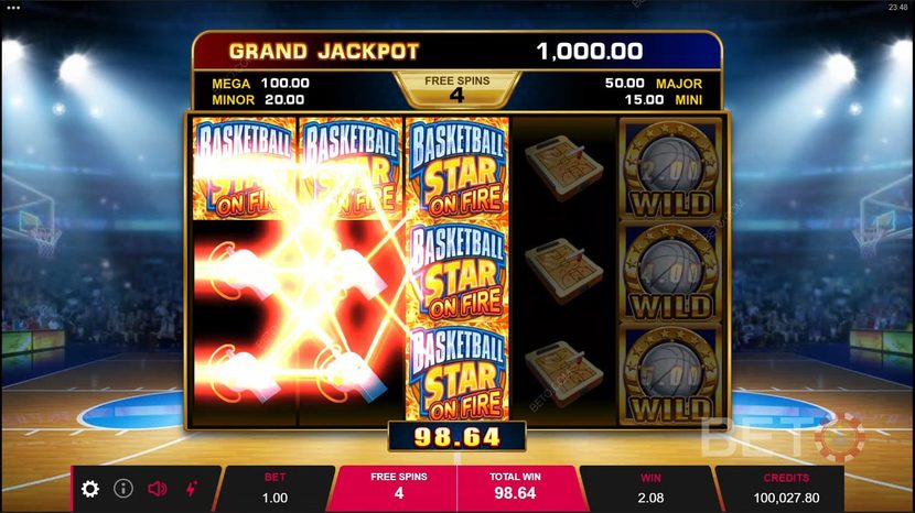 Basketball slot — Mobile portrait view on iOS / Android