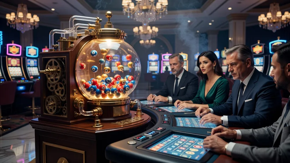 Battleship Casino Game: The Live Ball-Draw Game & Interblock's Amuse ETG Explained slot review theme illustration, AI-generated and not an in-game screenshot.