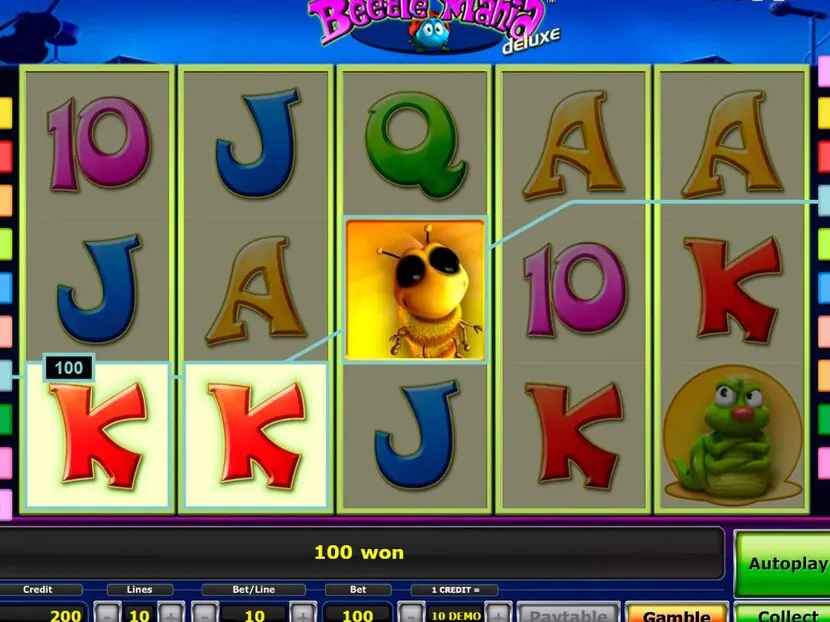 Beetle Frenzy — Gameplay screenshot — base reels