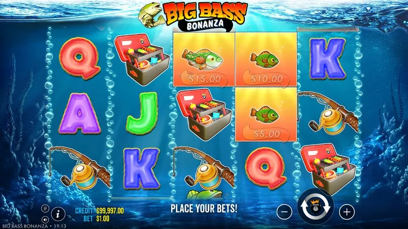 Big Bass Bonanza — Gameplay screenshot — base reels