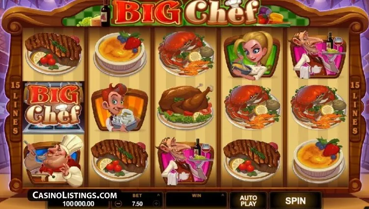 Big Chef — Gameplay screenshot — base reels