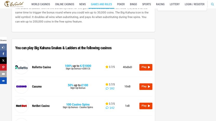 Big Kahuna Snakes and Ladders — Bonus features in action