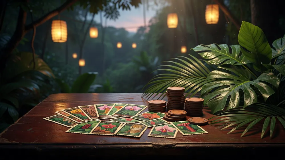 Brazilian Beauty Slots Review - Free Spins, Wilds & 30 Paylines slot review theme illustration, AI-generated and not an in-game screenshot.