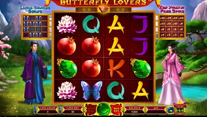 Butterfly Lovers — Gameplay screenshot — base reels