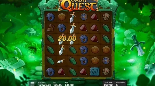 Cash Quest slot — Paytable and premium symbols
