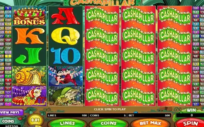 Cashapillar — Game view — different reel state