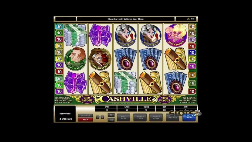 Cashville — Game view — different reel state