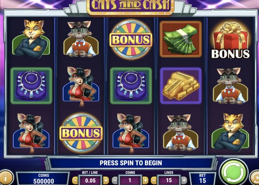 Cats And Cash — Bonus and feature highlights