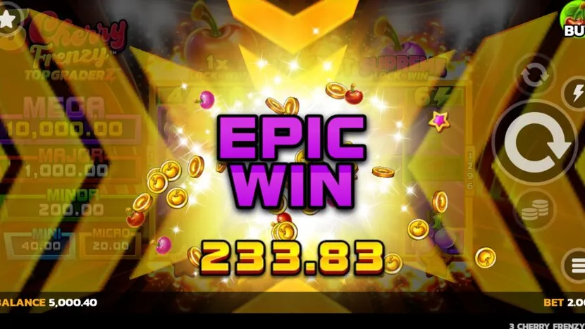 Cherry Trio slot — Bonus round / free-spins trigger