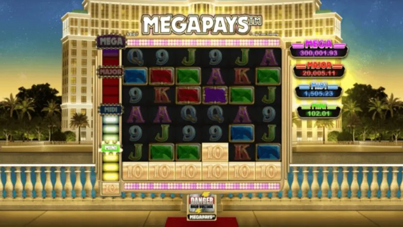 Danger High Voltage Megapays — Gameplay screenshot — base reels
