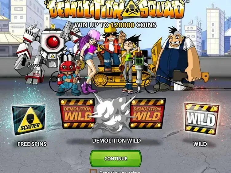 Demolition Squad — Game interface and symbols