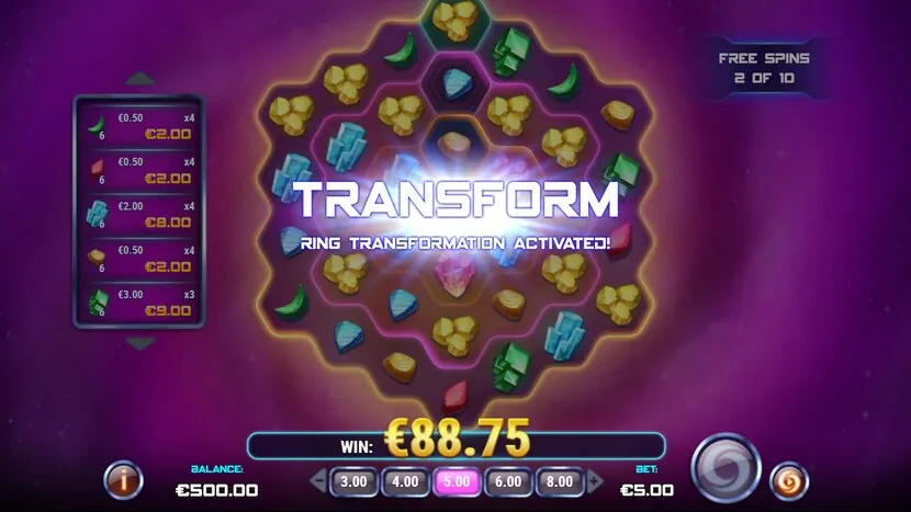 Diamond Vortex — Gameplay screenshot — base reels