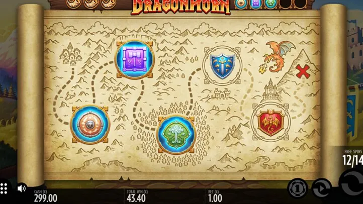 Dragon Horn — Game view — different reel state