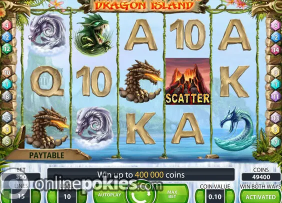 Dragon Island — Game view — different reel state