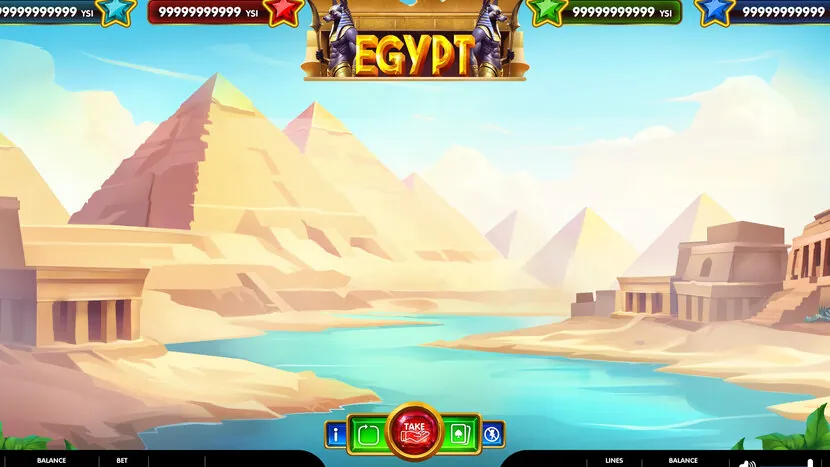 Egyptian Heroes — Game view — different reel state