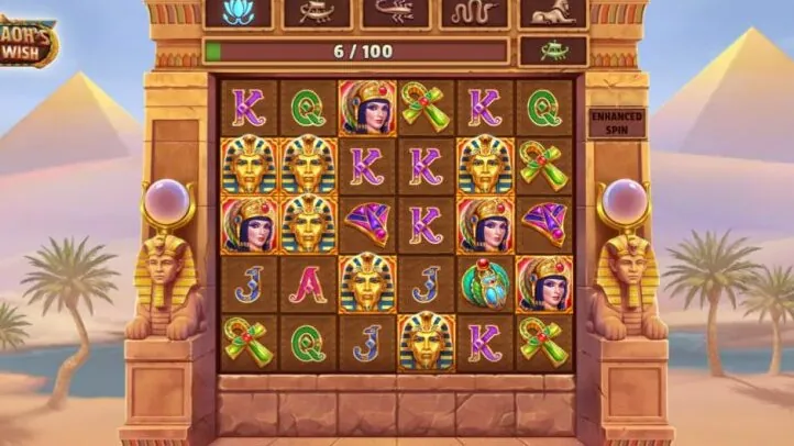 Egyptian Heroes — Game interface and symbols