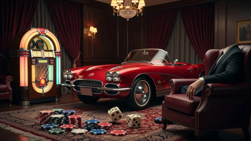 Elvis Corvette Slots: What the Name Actually Refers To (2026 Guide) slot review theme illustration, AI-generated and not an in-game screenshot.