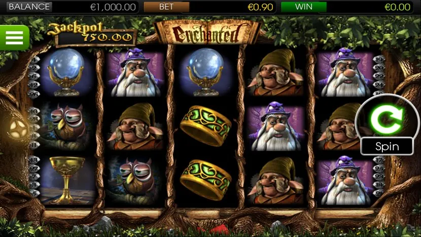 Enchanted slot — Mobile portrait view on iOS / Android