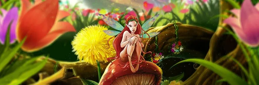 Enchanted Meadow slot — Fairy Queen scatter triggering free spins
