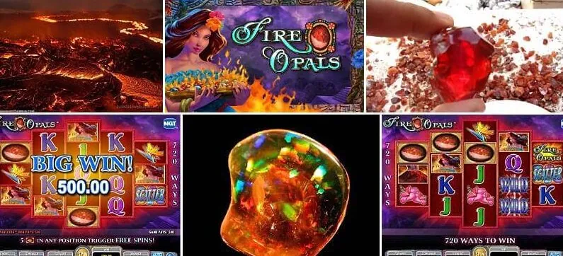 Fire Opals slot — Mobile portrait view on iOS / Android