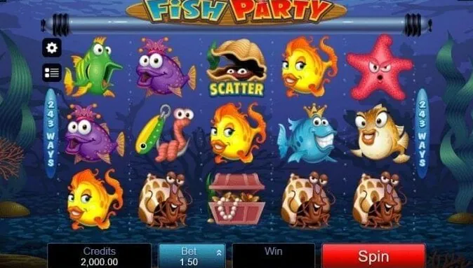 Fish Party — Gameplay screenshot — base reels