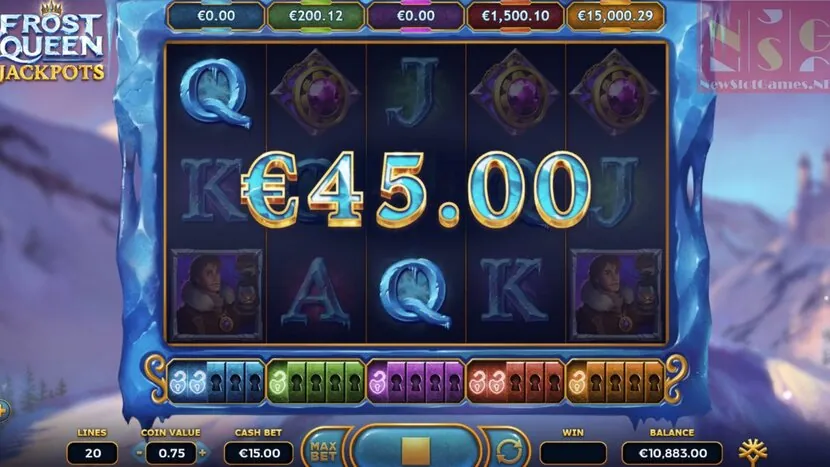 Frost Queen Jackpots — Gameplay screenshot — base reels