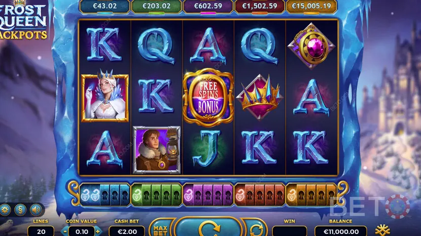 Frost Queen Jackpots — Game view — different reel state