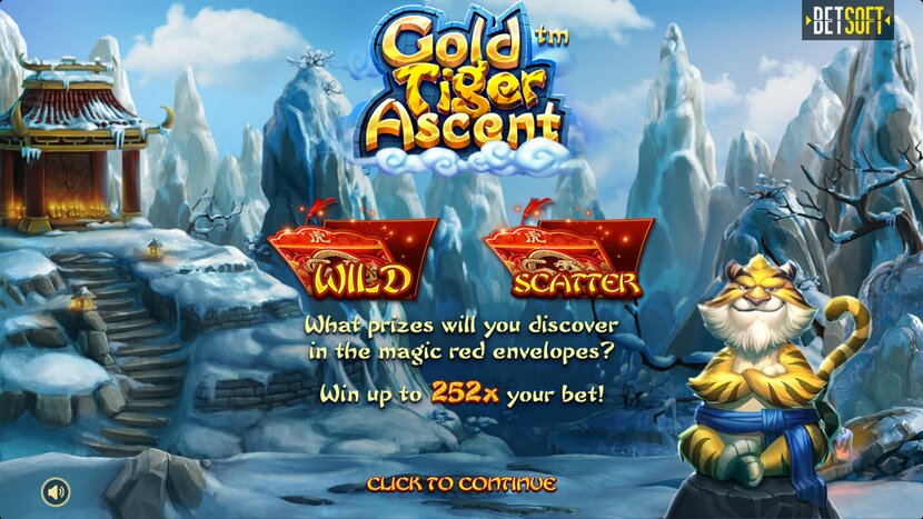 Gold Tiger Ascent slot — Base game reels and win lines