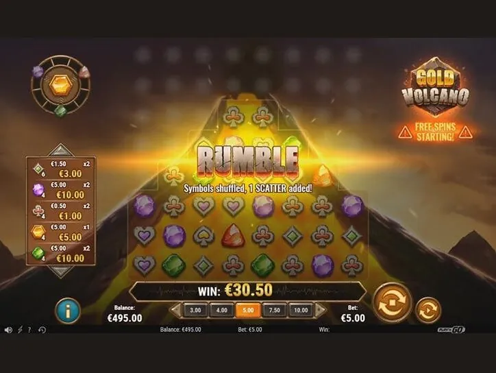 Gold Volcano — Bonus and feature highlights