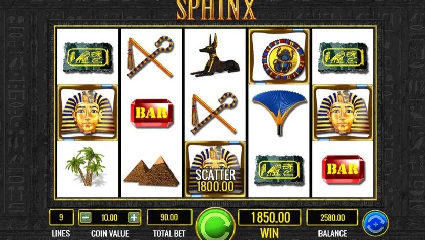 Golden Sphinx — Gameplay screenshot — base reels