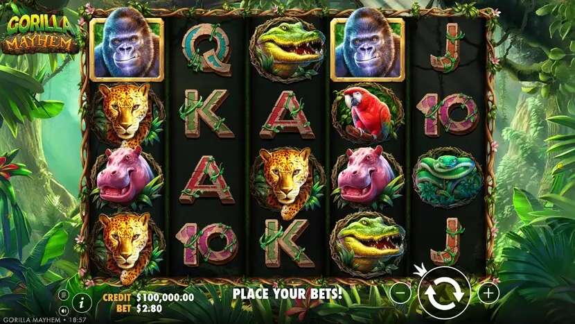 Gorilla Mayhem — Gameplay screenshot — base reels