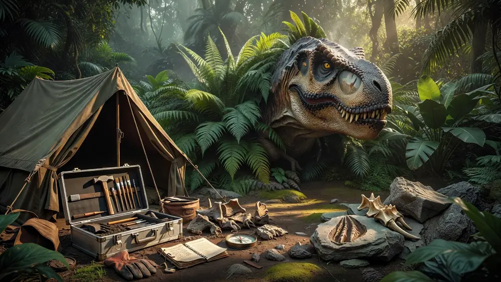 Jurassic Park - IGT's 2013 Dinosaur Adventure slot review theme illustration, AI-generated and not an in-game screenshot.