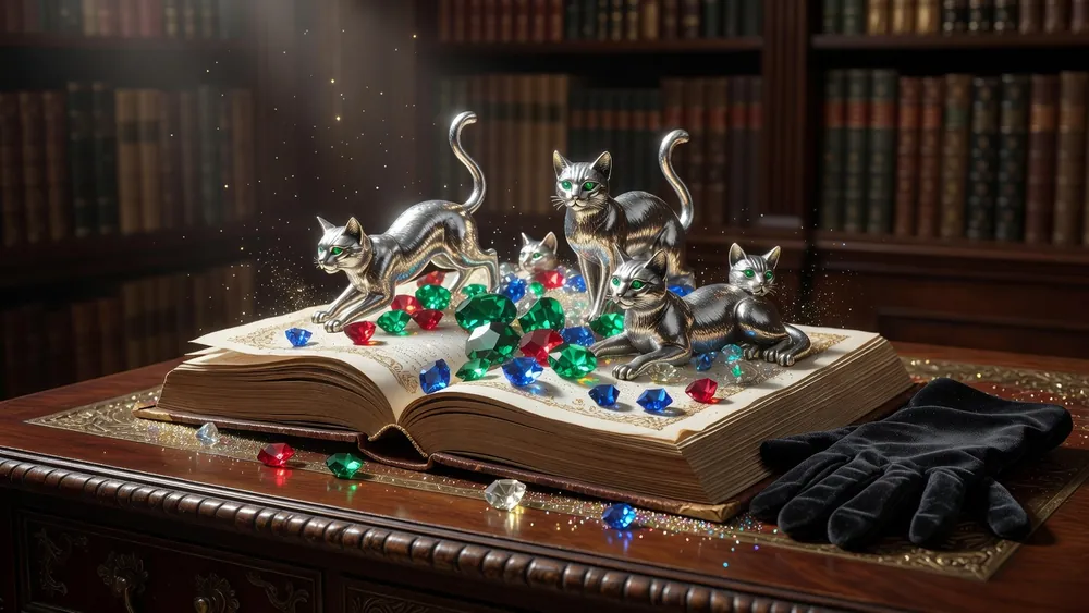 Kitty Glitter - Gameplay, Features & Free Play slot review theme illustration, AI-generated and not an in-game screenshot.