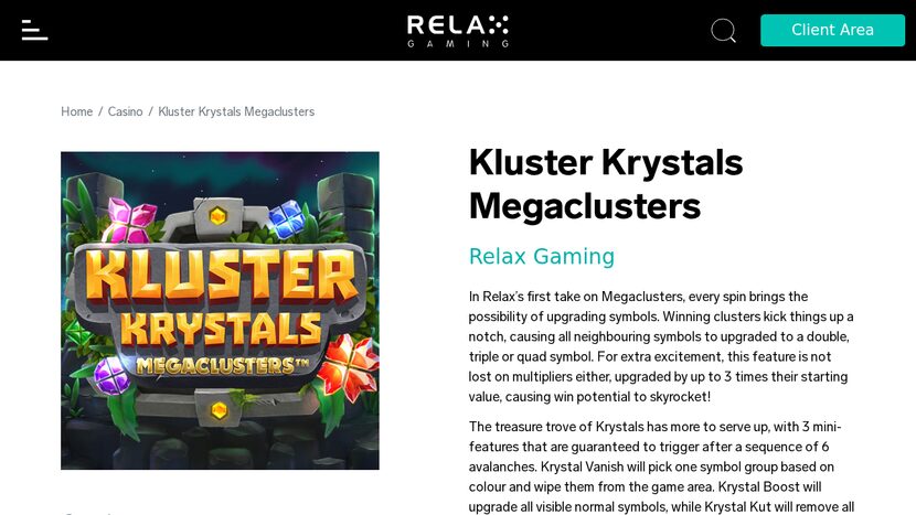 Kluster Krystals Megaclusters — Game overview — official provider screenshot
