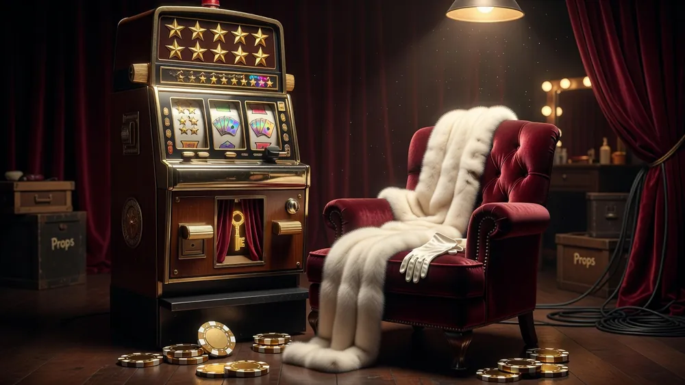 Marilyn Monroe Slots Review - Wild Multipliers, Free Spins & Backstage Bonus slot review theme illustration, AI-generated and not an in-game screenshot.