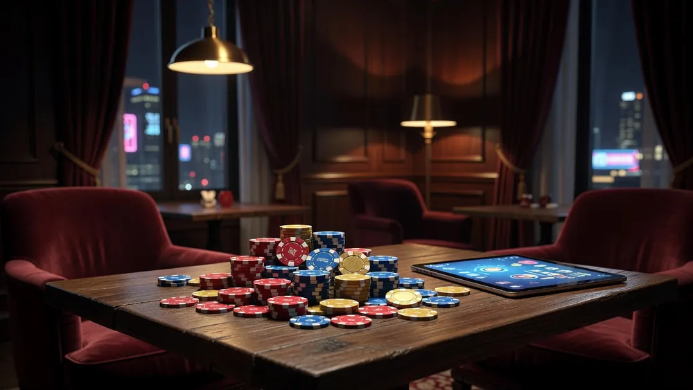 POP! Slots Review - Social Casino App, Virtual Chips & Tournaments slot review theme illustration, AI-generated and not an in-game screenshot.