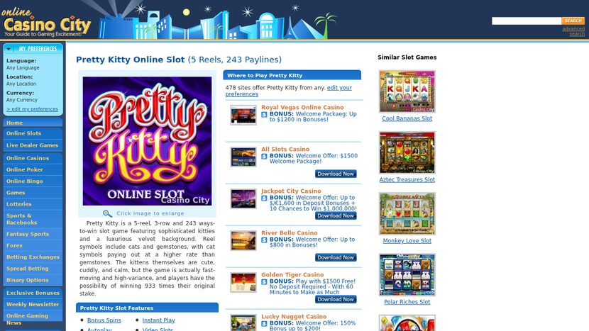 Pretty Kitty — Game overview — official provider screenshot