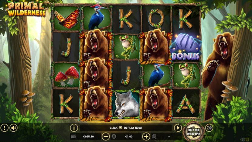 Primal Wilderness slot — Bonus round / free-spins trigger