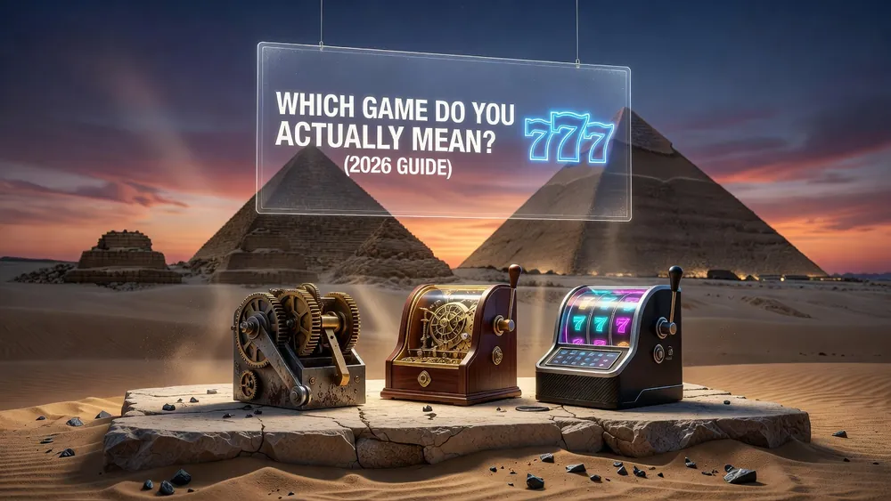 Pyramid Slots 777: Which Game Do You Actually Mean? (2026 Guide) slot review theme illustration, AI-generated and not an in-game screenshot.