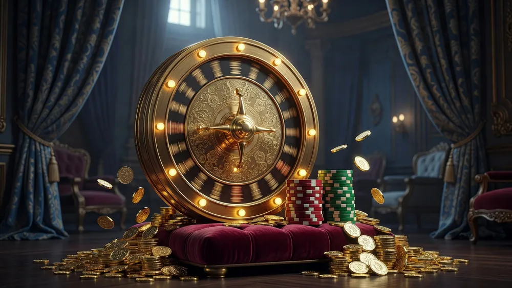 Queenie Slots Review - Wheel Feature, Free Spins & Jackpots slot review theme illustration, AI-generated and not an in-game screenshot.
