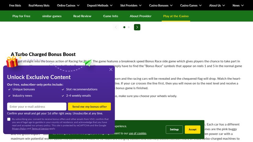 Racing For Pinks — Game overview — official provider screenshot