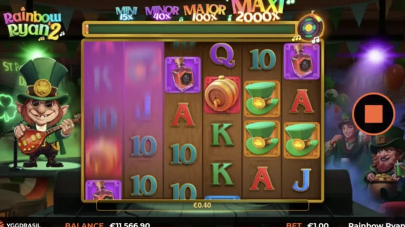 Rainbow Ryan — Gameplay screenshot — base reels