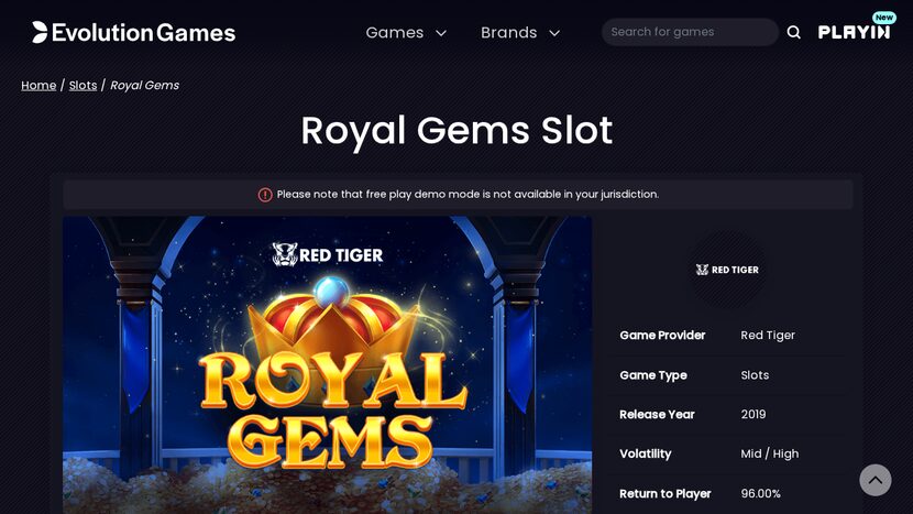 Royal Reels — Game overview — official provider screenshot