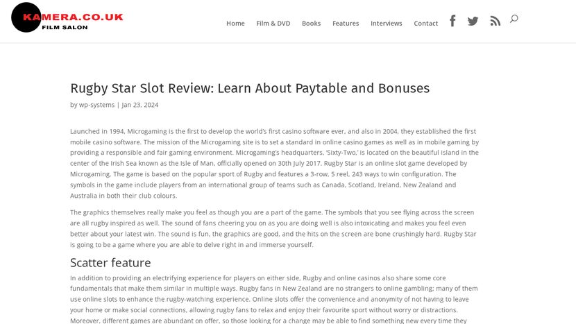 Rugby Star — Game overview — official provider screenshot